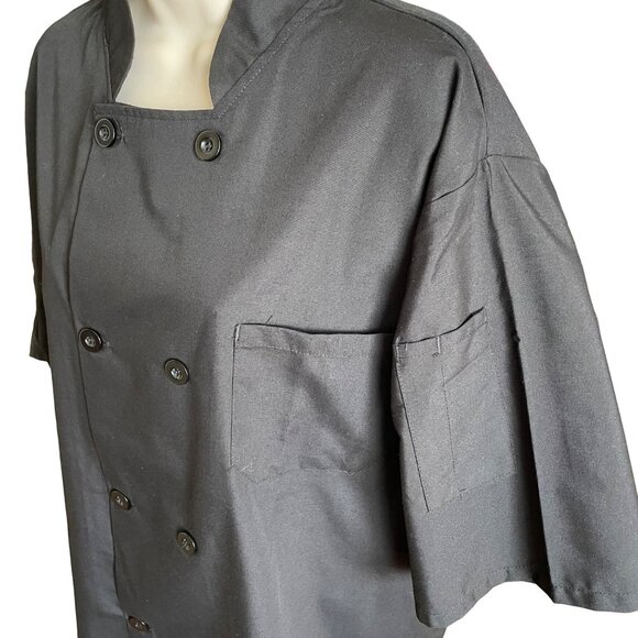 Happy Chef Uniform Coat Jacket Restaurant Hotel Cook Shirt L u - Picture 4 of 7
